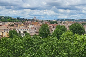 Vista di Roma dal Giardino degli Aranci