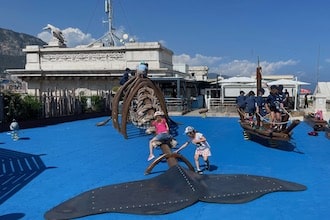 Principato di Monaco con bambini - Terrazza dell'Oceanografico con parco giochi