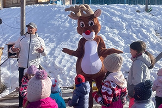 San Vito di Cadore per i bambini, la mascotte sulla neve