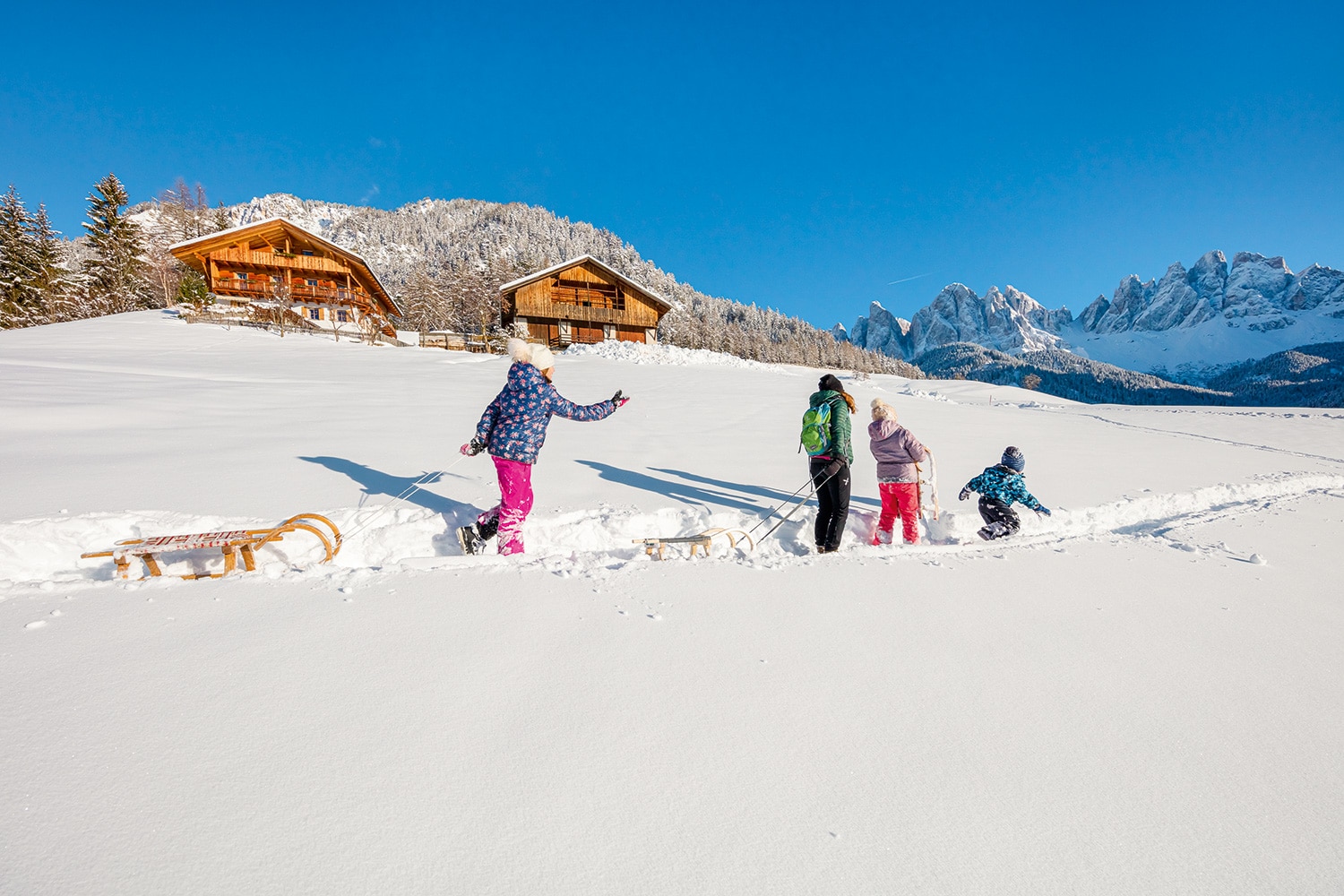 Masi Gallo Rosso Alto Adige, in slittino sulla neve