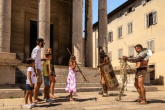 Pola per famiglie: attività con i gladiatori