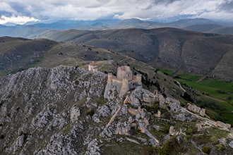 Veduta aerea di Rocca Calascio