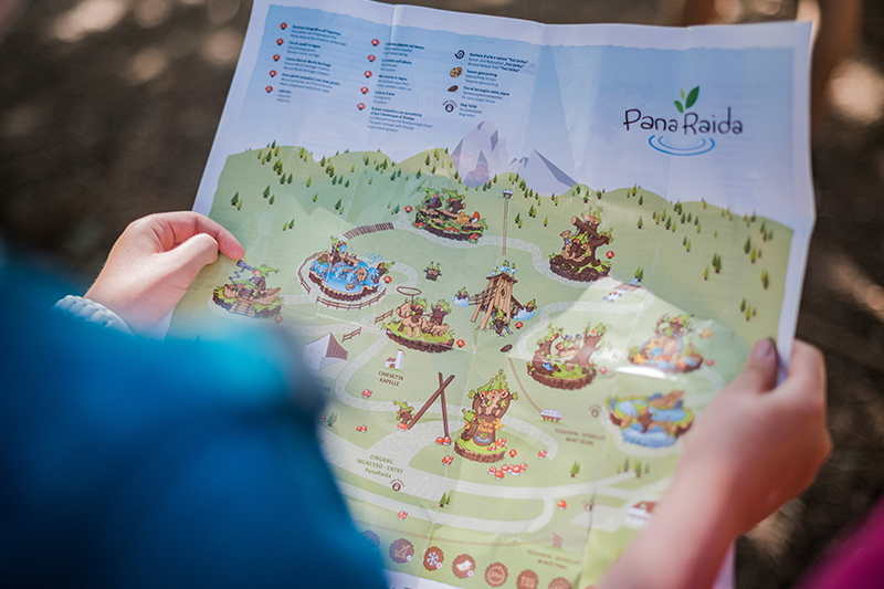Mappa PanaRaida, il percorso tematico in Val Gardena